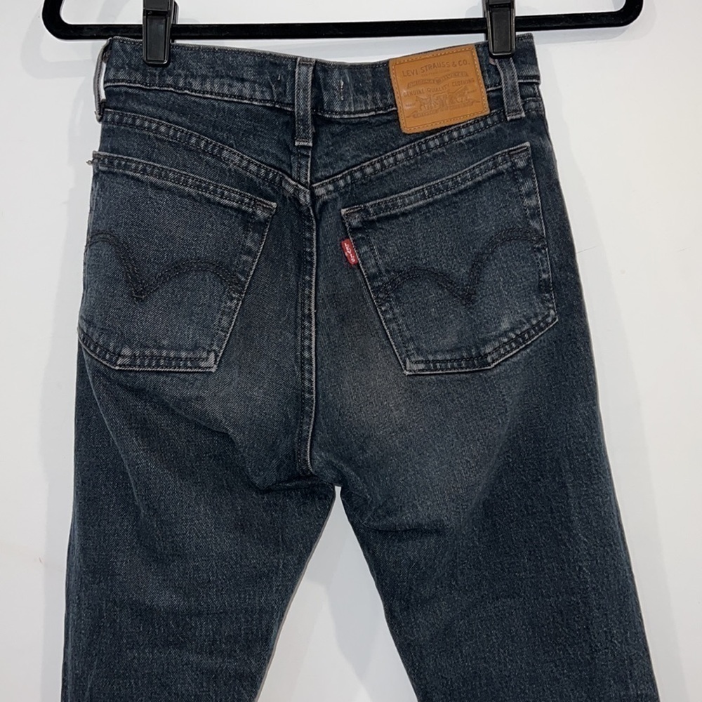Levi's Dark Wah Blue Wedgie Button Fly Premium Jeans size 24 - Picture 13 of 15